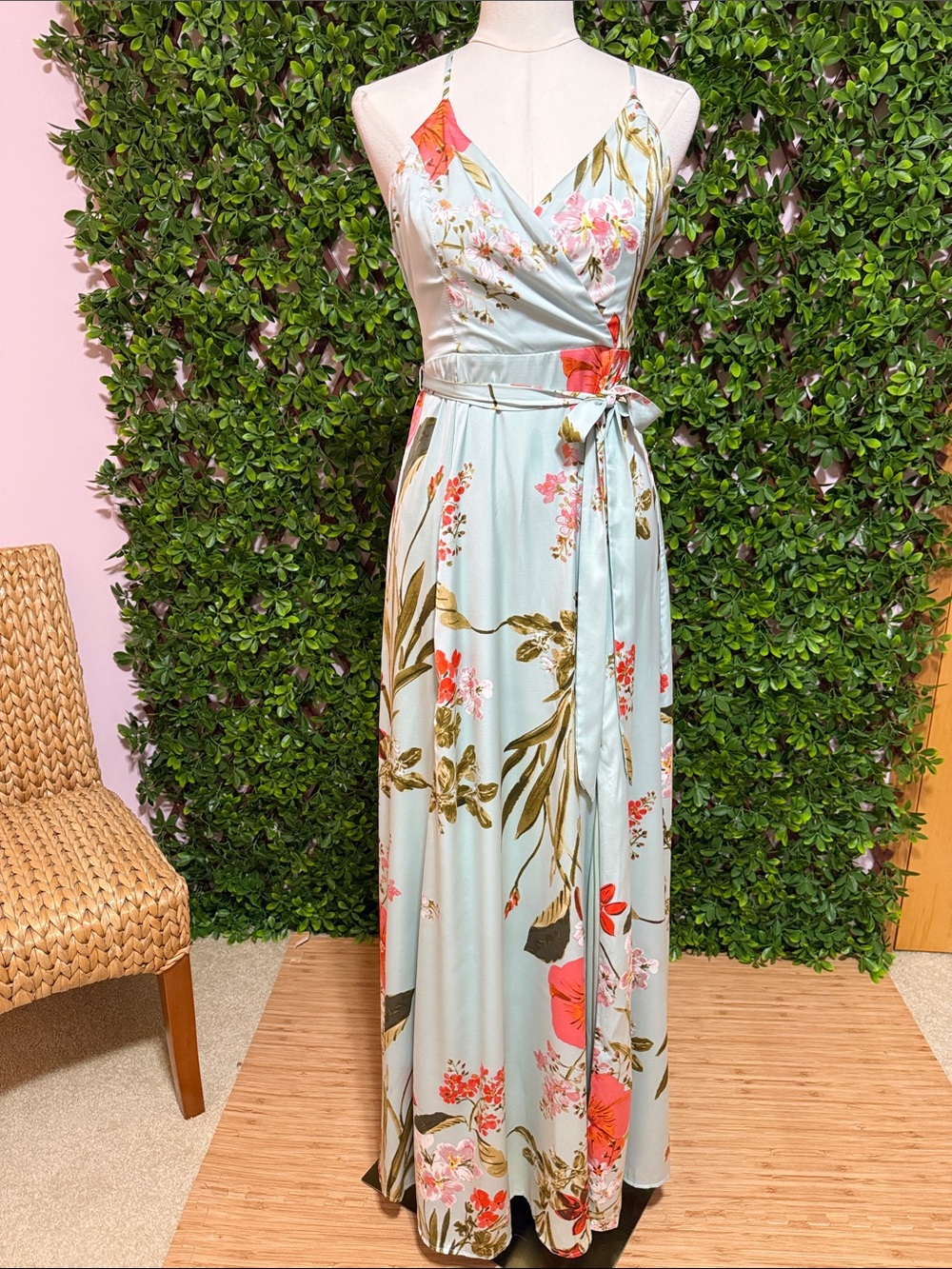 Still the One Blue Floral Maxi Dress
